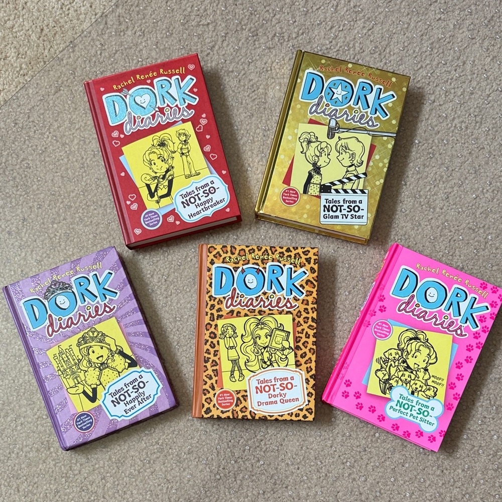 Dork Diaries 5-Book Set - Colorful Hardcover Kids Collection